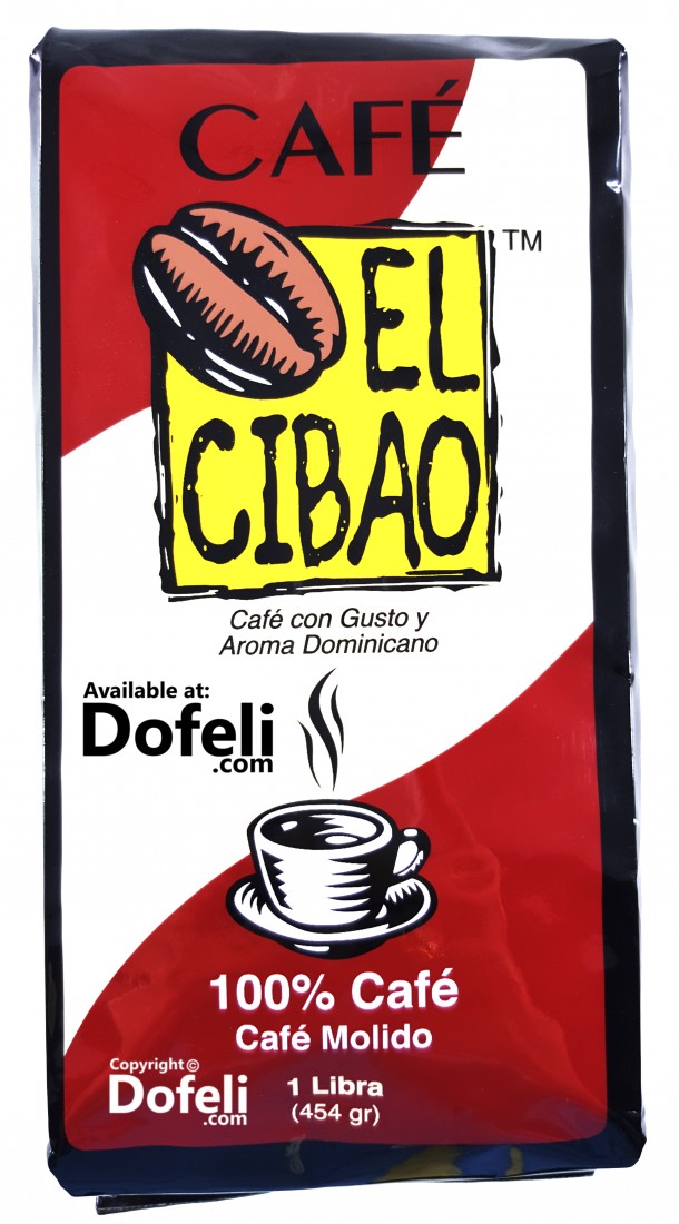 El Cibao Dominican ground coffee with medium roast. Full-bodied aroma and rich, smooth taste.